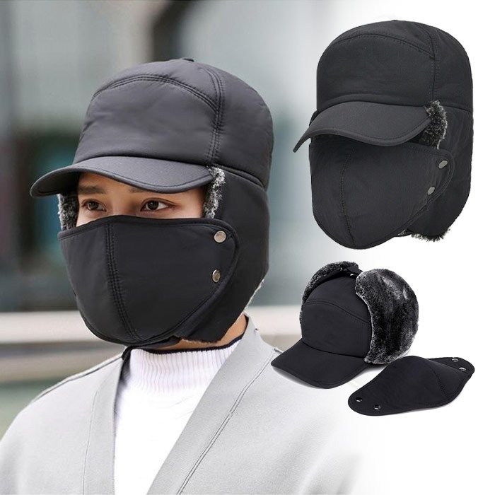 Warme Wintermütze mit Ohrenklappen  - Eskimo