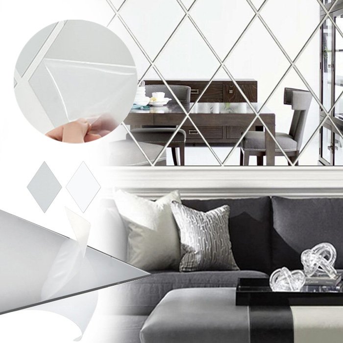 Spiegel Wandaufkleber - Diamantwand  - Diamondwall