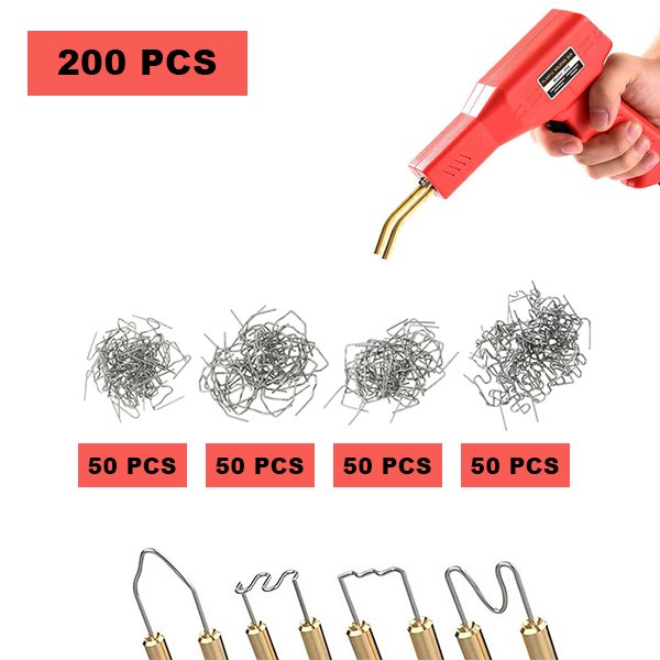 4 Arten von Heftklammern - 200 Stücke - Weldystaple