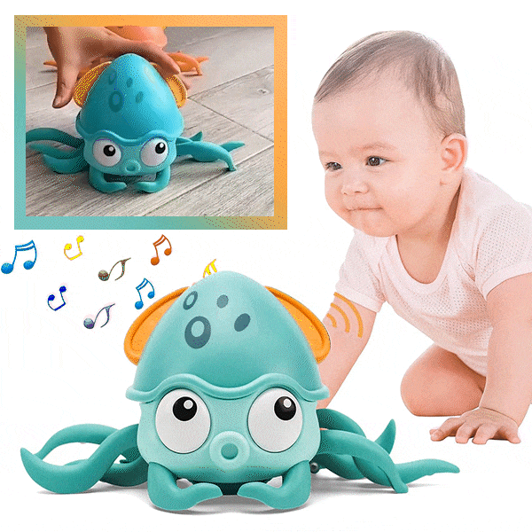 Kriechendes interaktives tintenfisch-spielzeug mit musik und lichtern - Octopusy