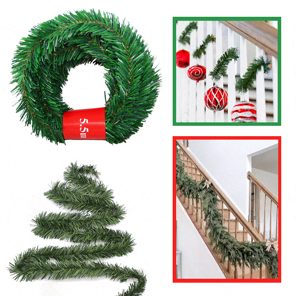 Weihnachtlicher tannengirlande, 5.5m (1+1 GRATIS) - Garland
