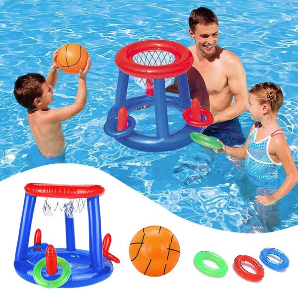 Aufblasbarer basketballkorb für den pool - Ringy