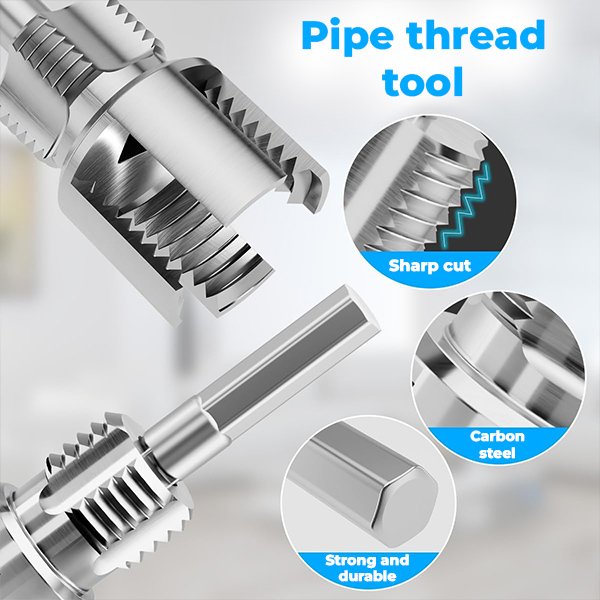 Gewindeschneidwerkzeug-Set für Rohre (2-teilig) – Pipepro — Clean Threads Fast
